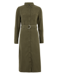 Belted Midi Shirt Dress