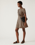 Jersey Printed Mini Skater Dress