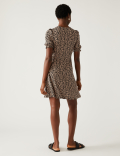 Jersey Printed Mini Skater Dress