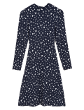 Jersey Printed Knee Length Skater Dress