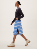 Pure Cotton Striped Midi T-Shirt Dress