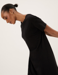 Pure Cotton Knee Length T-Shirt Dress