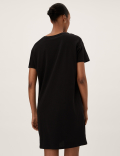 Pure Cotton Knee Length T-Shirt Dress