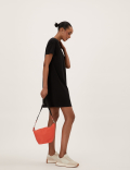 Pure Cotton Knee Length T-Shirt Dress