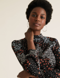 Jersey Floral Mini Tiered Dress