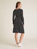 Maternity Jersey Polka Dot Skater Dress