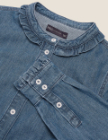 Denim Midi Shirt Dress