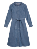 Denim Midi Shirt Dress