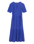 Puff Sleeve Midi Tiered Dress