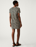 Pure Cotton Printed Mini T-Shirt Dress