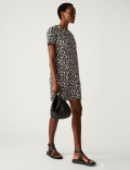 Pure Cotton Printed Mini T-Shirt Dress