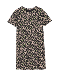 Pure Cotton Printed Mini T-Shirt Dress