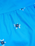 Cotton Embroidered Midaxi Tiered Dress