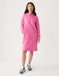 Jersey Hooded Knee Length Jumper Dress
