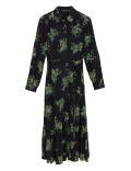 Floral Tie Waist Midaxi Shirt Dress
