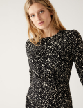Jersey Printed Mini Skater Dress