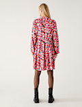 Printed Knee Length Shirt Dress
