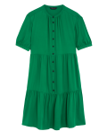 Round Neck Knee Length Shirt Dress