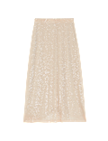 Sequin Midaxi Slip Skirt