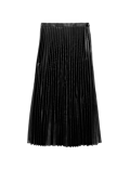 Leather Look Pleated Maxi Skirt