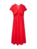 Polka Dot V-Neck Midi Tea Dress