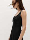 Linen Blend Tie Detail Waisted Jumpsuit
