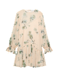 Chiffon Floral Mini Drop Waist Dress