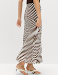 Printed Midi Slip Skirt