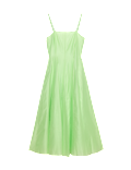 Square Neck Panel Detail Strappy Midi Skater Dress