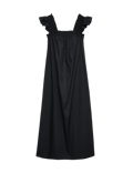 Pure Cotton Shirred Midaxi Smock Dress
