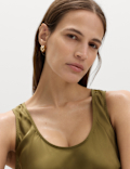 Satin Scoop Neck Midaxi Slip Dress