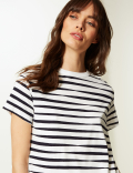 Pure Cotton Striped T-Shirt Dress
