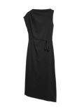 Pure Cotton Tie Waist Midi Column Dress