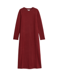 Jersey Round Neck Midi Column Dress