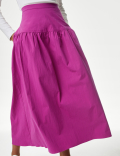 Cotton Rich Midi Circle Skirt