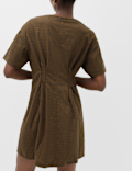 Checked Mini Waisted Dress