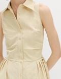 Button Through Midi Shirt Dress