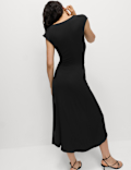 Jersey Twist Front Midaxi Dress
