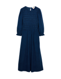 Corduroy Midi Shirred Waisted Dress