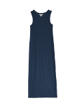 Cotton Rich Ribbed Midi Bodycon Dress