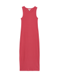 Cotton Rich Ribbed Midi Bodycon Dress