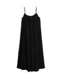 Square Neck Strappy Midi Cami Slip Dress