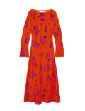 Floral Round Neck Midaxi Column Dress