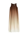 Ombre Round Neck Midaxi Column Dress