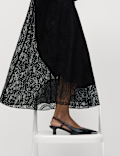 Lace Maxi Skirt with Cotton