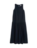 Pure Cotton Midaxi Drop Waist Tiered Dress