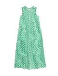 Pure Cotton Printed Midi T-Shirt Dress