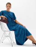 Satin Jacquard Midaxi Column Dress