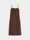 Cotton Rich Square Neck Midi Slip Dress