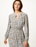 Ditsy Floral Waisted Midi Dress